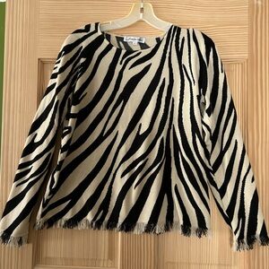 Jessica Black and Cream Zebra Sweater